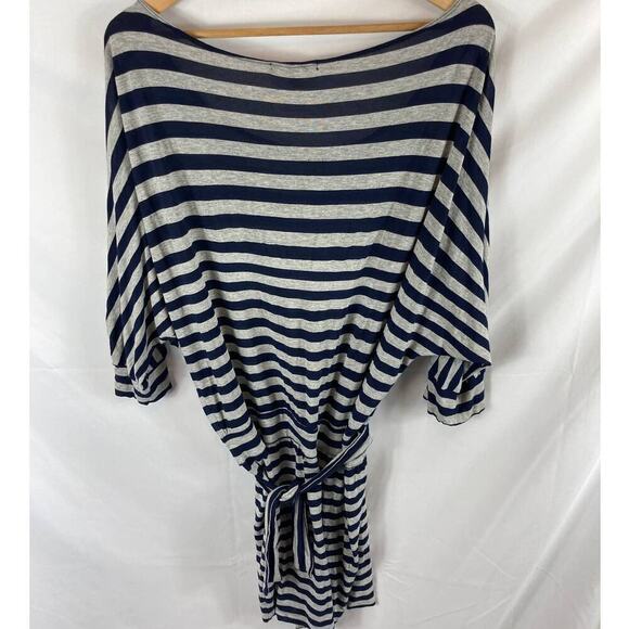 Vince Striped Tie Waist Mini Dress Size Medium - Picture 4 of 4